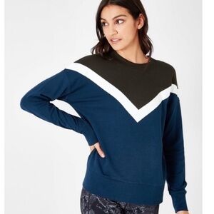 Sweaty Betty Womens XXS Chevron Color Block Sweater